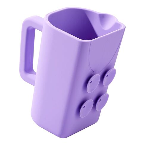Baby Bath Rinse Cup with Suction Base | 100% Food-Grade Silicone, Ergonomic Handle, Gentle Rinse For Hair & Body, Soft Spout, Safe For Newborns, Blue in Kuwait