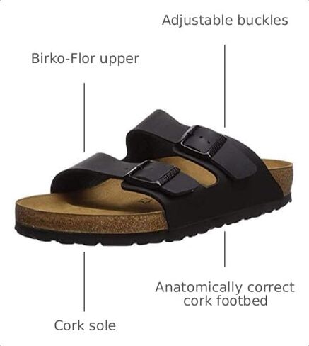 Birkenstock Unisex Arizona Sandal,Black Oiled Leather,43 M EU in Kuwait