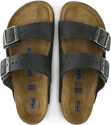 Birkenstock Unisex Arizona Sandal,Black Oiled Leather,43 M EU in Kuwait