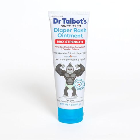 Dr. Talbot's Maximum Strength Diaper Rash Ointment - 4 oz - Zinc Oxide Skin Protectant with Peruvian Balsam - Treats and Prevents Rash in Kuwait