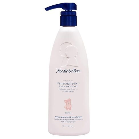 Noodle & Boo Newborn Essentials Bundle: 2-in-1 Hair & Body Baby Wash 16 fl oz + Daily Moisturizer Baby Lotion for Sensitive Skin 16 fl oz | Tear-Free, Hypoallergenic, Plant-Based, Pediatrician-Tested in Kuwait