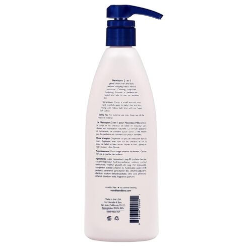 Noodle & Boo Newborn Essentials Bundle: 2-in-1 Hair & Body Baby Wash 16 fl oz + Daily Moisturizer Baby Lotion for Sensitive Skin 16 fl oz | Tear-Free, Hypoallergenic, Plant-Based, Pediatrician-Tested in Kuwait