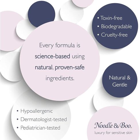 Noodle & Boo Newborn Essentials Bundle: 2-in-1 Hair & Body Baby Wash 16 fl oz + Daily Moisturizer Baby Lotion for Sensitive Skin 16 fl oz | Tear-Free, Hypoallergenic, Plant-Based, Pediatrician-Tested in Kuwait