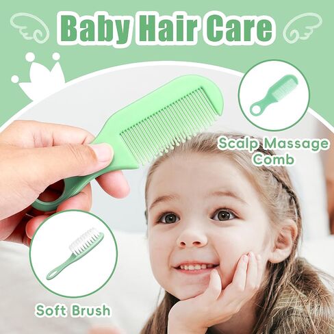 Qunlions life Baby Grooming Kit for Boys Girls Safety Newborn Nursery Essentials Grooming Set Gift for First-time Parents, Green 18 in 1 in Kuwait