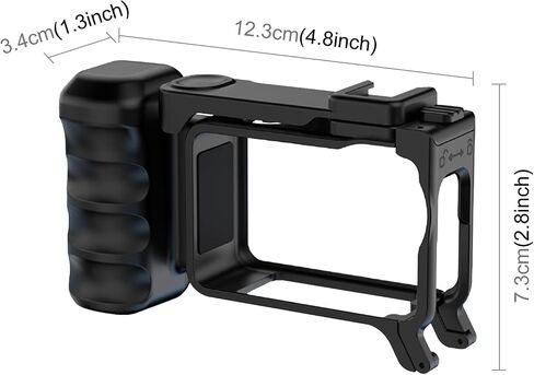 Handle for DJI Osmo Action 6, Lightweight Grip with Shutter | Turn Osmo Action 6 into a compact street camera with ergonomic grip, dual cold shoe mounts and quick controls in Kuwait