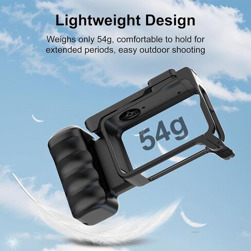 Handle for DJI Osmo Action 6, Lightweight Grip with Shutter | Turn Osmo Action 6 into a compact street camera with ergonomic grip, dual cold shoe mounts and quick controls in Kuwait