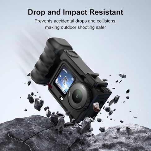 Handle for DJI Osmo Action 6, Lightweight Grip with Shutter | Turn Osmo Action 6 into a compact street camera with ergonomic grip, dual cold shoe mounts and quick controls in Kuwait