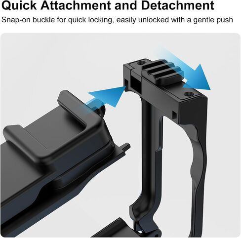 Handle for DJI Osmo Action 6, Lightweight Grip with Shutter | Turn Osmo Action 6 into a compact street camera with ergonomic grip, dual cold shoe mounts and quick controls in Kuwait