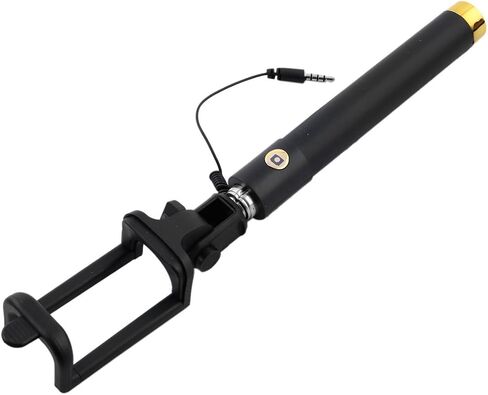Ruilogod Cell Phone Handheld Extendable Telescopic 6 Sections Stick Monopod Black in Kuwait