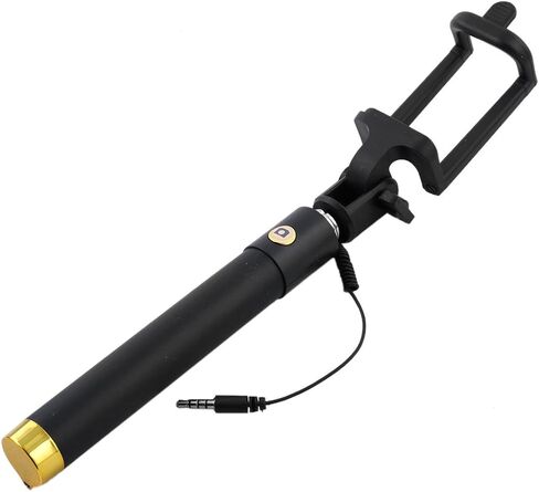 Ruilogod Cell Phone Handheld Extendable Telescopic 6 Sections Stick Monopod Black in Kuwait