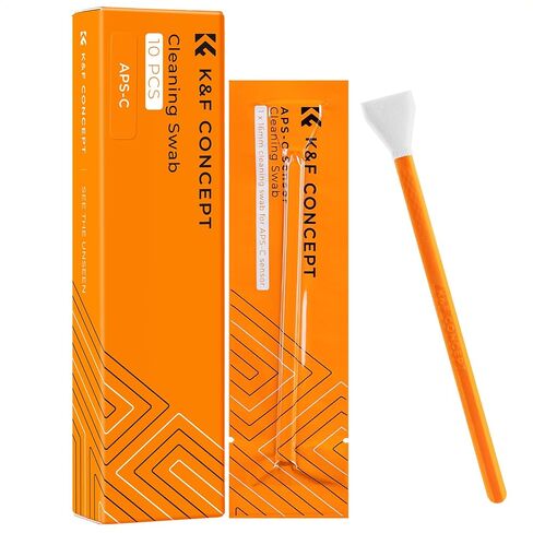 K&F CONCEPT APS-C-Frame Sensors Cleaning Swabs,for CCD and CMOS | 10 Pack Swabs,Vacuum Sealed, Soft and Flexible, Smooth and Lint-Free,Precision Cleaning,for Nikon Sony Canon Camera Clean in Kuwait