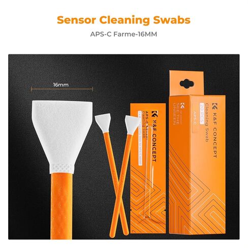 K&F CONCEPT APS-C-Frame Sensors Cleaning Swabs,for CCD and CMOS | 10 Pack Swabs,Vacuum Sealed, Soft and Flexible, Smooth and Lint-Free,Precision Cleaning,for Nikon Sony Canon Camera Clean in Kuwait