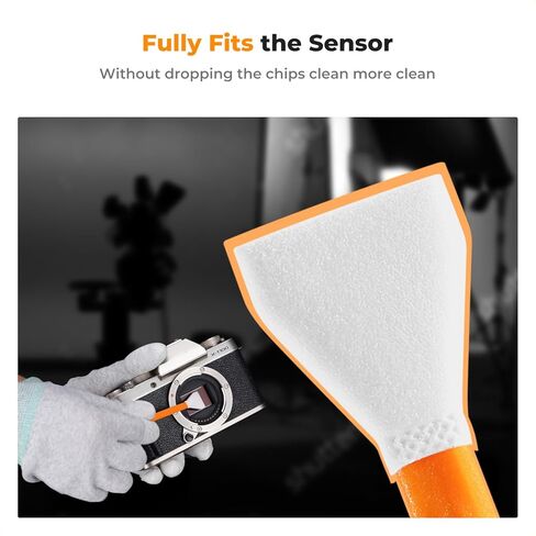 K&F CONCEPT APS-C-Frame Sensors Cleaning Swabs,for CCD and CMOS | 10 Pack Swabs,Vacuum Sealed, Soft and Flexible, Smooth and Lint-Free,Precision Cleaning,for Nikon Sony Canon Camera Clean in Kuwait