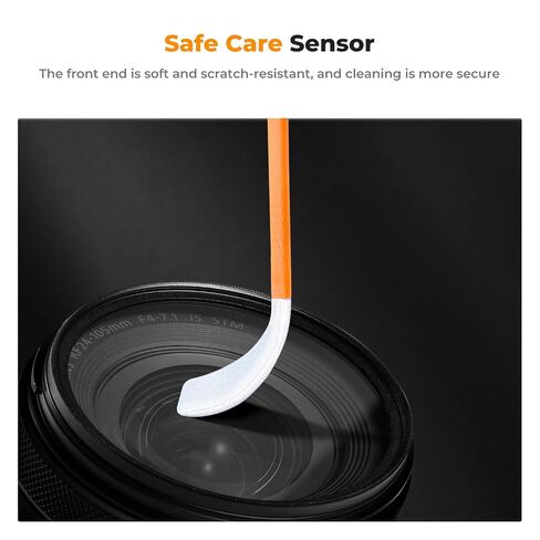 K&F CONCEPT APS-C-Frame Sensors Cleaning Swabs,for CCD and CMOS | 10 Pack Swabs,Vacuum Sealed, Soft and Flexible, Smooth and Lint-Free,Precision Cleaning,for Nikon Sony Canon Camera Clean in Kuwait