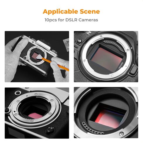 K&F CONCEPT APS-C-Frame Sensors Cleaning Swabs,for CCD and CMOS | 10 Pack Swabs,Vacuum Sealed, Soft and Flexible, Smooth and Lint-Free,Precision Cleaning,for Nikon Sony Canon Camera Clean in Kuwait
