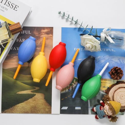 6Pcs Air Duster Blowers, Air Pump Dust Blower Cleaner | Large Size Air Puffer, Rubber Air Blower Pumps for Dispersing Inks, Camera Dust Removal, Embossing Crafts or Card Making Etc in Kuwait