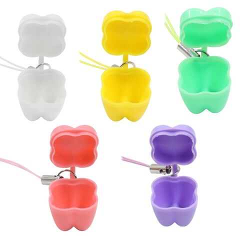 Bonsicoky 30 Pack Lost Teeth Saver Necklace, Color A | Organizer, Tooth Holder Necklaces, Plastic Tooth Storage Boxes, Milk Teeth Storage, Keepsake for Personal Use in Kuwait
