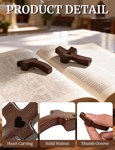 Cross My Heart Encouragement Gift Wood Comfort Pocket Prayer Cross for Clutching, Clinging and Praying Christian Religious Gift in Kuwait