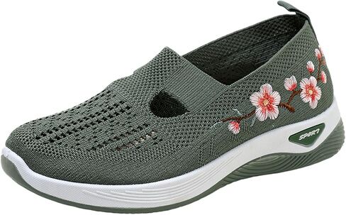 Orthopedic Shoes for Women Wide Toe Box Slip On Sneakers Breathable Lightweight Non Slip Arch Support for Day Standing Work in Kuwait