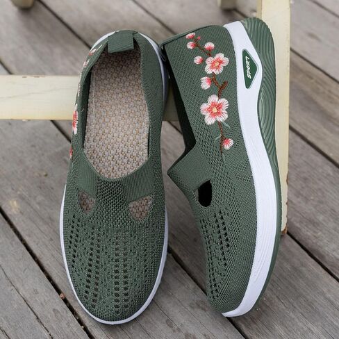 Orthopedic Shoes for Women Wide Toe Box Slip On Sneakers Breathable Lightweight Non Slip Arch Support for Day Standing Work in Kuwait