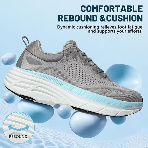 Women's Wide Toe Box Walking Shoes Cushion Comfortable Tennis Shoes Non-Slip Running Workout Gym Sports Athletic Breathable Fashion Sneakers Grey 9.5 in Kuwait