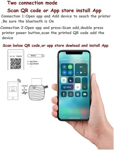 Sticky Note Printer, Inkless Thermal, Connection Sticker Receipt Compatible(C) in Kuwait