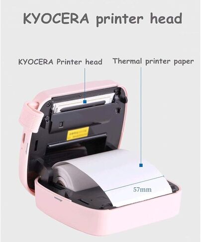 Sticky Note Printer, Inkless Thermal, Connection Sticker Receipt Compatible(C) in Kuwait