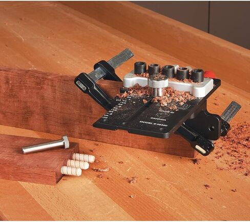 JessEm 08350 3/8" Dowelling Jig Precision Woodworking Joinery Tool with Main Body, Angle Guides and Hardened Drill Bushings in Kuwait