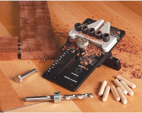 JessEm 08350 3/8" Dowelling Jig Precision Woodworking Joinery Tool with Main Body, Angle Guides and Hardened Drill Bushings in Kuwait
