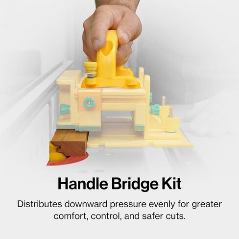 MICROJIG GRR-RIPPER MAX – Ultimate Precision Pushblock for Maximum Safety | Complete System with SafeRip Kit & Accessories | 1/8" Thin Cuts, For Table Saw Safety, GR-300MAX, Yellow in Kuwait