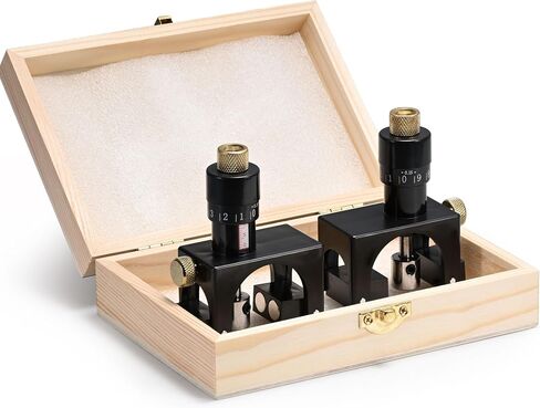 2PCS Planer Blade Setter, Adjustable Magnetic Planer Blade Setting Jig, Planer Blade Level Jig Gauge Setter Tool with Gauge & Storage Case for Woodworking Wood Jointer in Kuwait