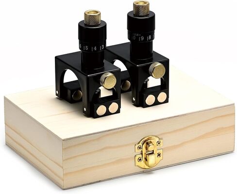 2PCS Planer Blade Setter, Adjustable Magnetic Planer Blade Setting Jig, Planer Blade Level Jig Gauge Setter Tool with Gauge & Storage Case for Woodworking Wood Jointer in Kuwait