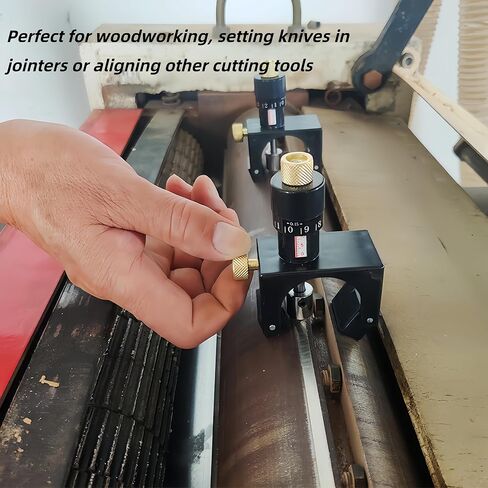 2PCS Planer Blade Setter, Adjustable Magnetic Planer Blade Setting Jig, Planer Blade Level Jig Gauge Setter Tool with Gauge & Storage Case for Woodworking Wood Jointer in Kuwait