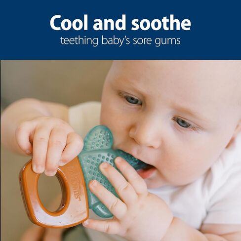 Dr. Brown's AquaCool Water-Filled Teether, Cooling Baby Teether Toy for Sore Gums, Green Cactus, BPA-Free, 3m+, 2-Pack in Kuwait