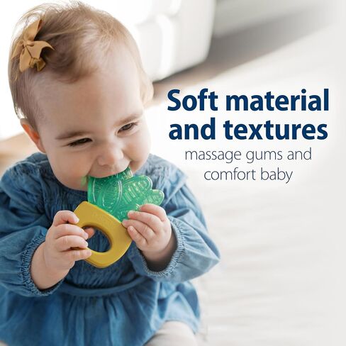 Dr. Brown's AquaCool Water-Filled Teether, Cooling Baby Teether Toy for Sore Gums, Green Cactus, BPA-Free, 3m+, 2-Pack in Kuwait