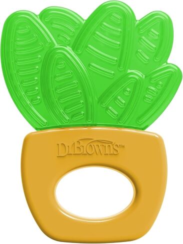 Dr. Brown's AquaCool Water-Filled Teether, Cooling Baby Teether Toy for Sore Gums, Green Cactus, BPA-Free, 3m+, 2-Pack in Kuwait
