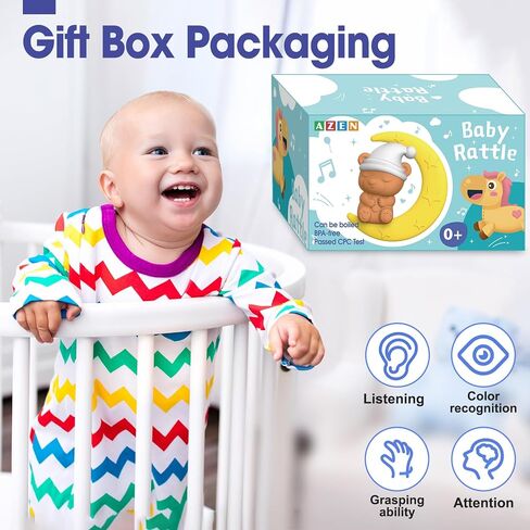 16 Pack Baby Rattles Teething Toys 3-6 Months, Baby Toys 0-6 Months, Newborn Infant Toys 6-12 Months, Essentials Must Haves Wrist Socks Toddler Stocking Stuffers Christmas Gifts in Kuwait