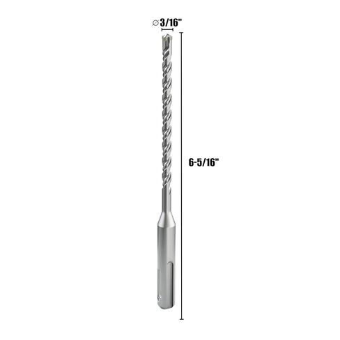 CSOOM SDS Plus Rotary Hammer Drill Bit 5/32"x6.3", Professional Concrete Drill Bit for Concrete, Brick, Stone and Cement Walls in Kuwait