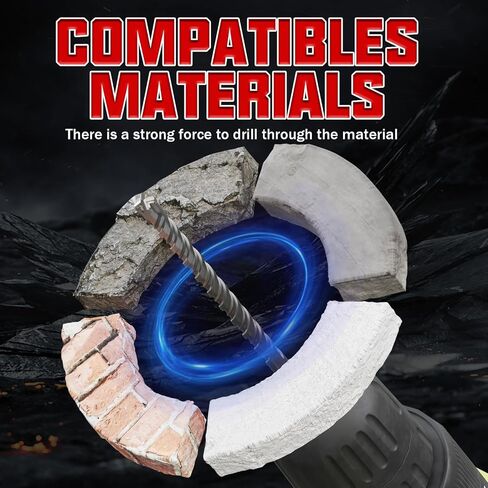 CSOOM SDS Plus Rotary Hammer Drill Bit 5/32"x6.3", Professional Concrete Drill Bit for Concrete, Brick, Stone and Cement Walls in Kuwait