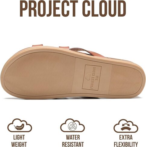 Project Cloud Non-Slip Summer Slides for Women (LASSO,DUNE,10M) | Summer Sandals for Women with Plush and Soft Insole Womens Sandals Comfortable Non Slip and Lightweight Women Footwear in Kuwait