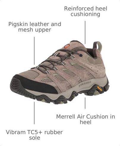 Merrell Women's Moab 3 Hiking Shoe, Brindle, 7 Wide US in Kuwait