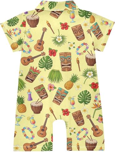 Baby Boys Romper Summer Polo Neck Short Sleeve Jumpsuits One Piece Cotton Clothes Outfits for Newborn Infant 0-24 Month in Kuwait