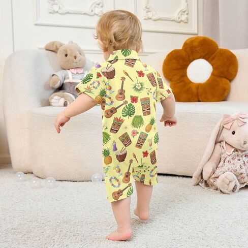 Baby Boys Romper Summer Polo Neck Short Sleeve Jumpsuits One Piece Cotton Clothes Outfits for Newborn Infant 0-24 Month in Kuwait