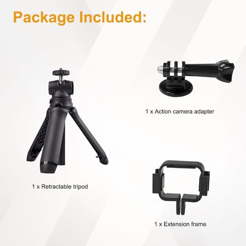 Osmo Pocket 3 Tripod, Extendable Mini Tripod Stand Desk Table and Selfie Stick Tripods for Camera, Portable Lightweight Stand for DJI Osmo Pocket 3 2 Action 5 4, GoPro Hero 13 12 11 10 9 8 and More in Kuwait