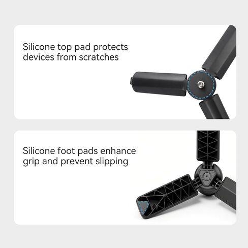 POP-1 Auto-Open Mini Tripod for DJI Osmo Pocket 3/4/4P/Luna | 1/4 Inch Screw Mount, Compact Desktop Stand for Action Cameras, iPhone, Vlogging and Video Shooting in Kuwait