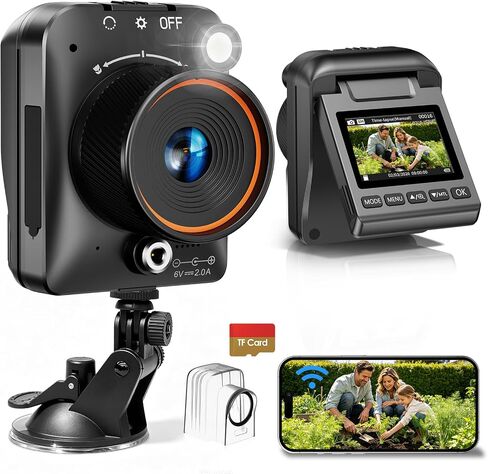 Time Lapse Camera WiFi 4K Timelapse Camera Construction Long Battery Life | Timelapse Camera Outdoor 32GB Card Waterproof IP66,110°Wide Angle, Rechargeable for Record Outdoor Construction,Plant Growth in Kuwait