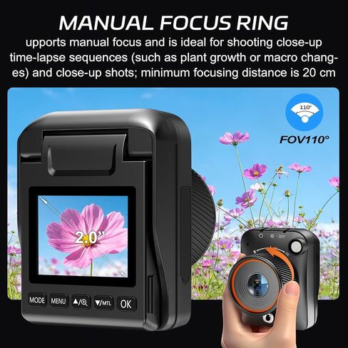 Time Lapse Camera WiFi 4K Timelapse Camera Construction Long Battery Life | Timelapse Camera Outdoor 32GB Card Waterproof IP66,110°Wide Angle, Rechargeable for Record Outdoor Construction,Plant Growth in Kuwait
