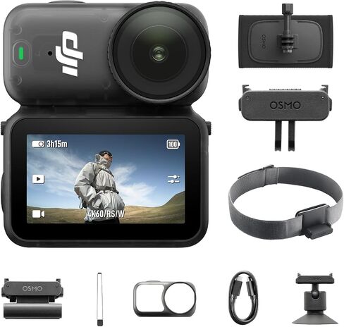 DJI Osmo Nano Hiking Combo (128GB), 4K Wearable Camera | 1/1.3″ Sensor | 4K/60fps & 143° Wide FOV | Hands-Free POV Recording | RockSteady Stabilization in Kuwait