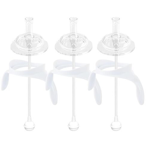 Spout Sippy Cup Conversion Kit for Philips Avent Anti-Colic Baby Bottles, Soft Straw Top and Weighted Straw Transition Kit with Handles, Pack of 3 in Kuwait