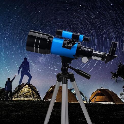 Telescope Astronomy, 70mm Aperture Refractor Telescopes for Astronomy Beginners, Portable Travel Telescope with Phone Adapter & Wireless Remote in Kuwait